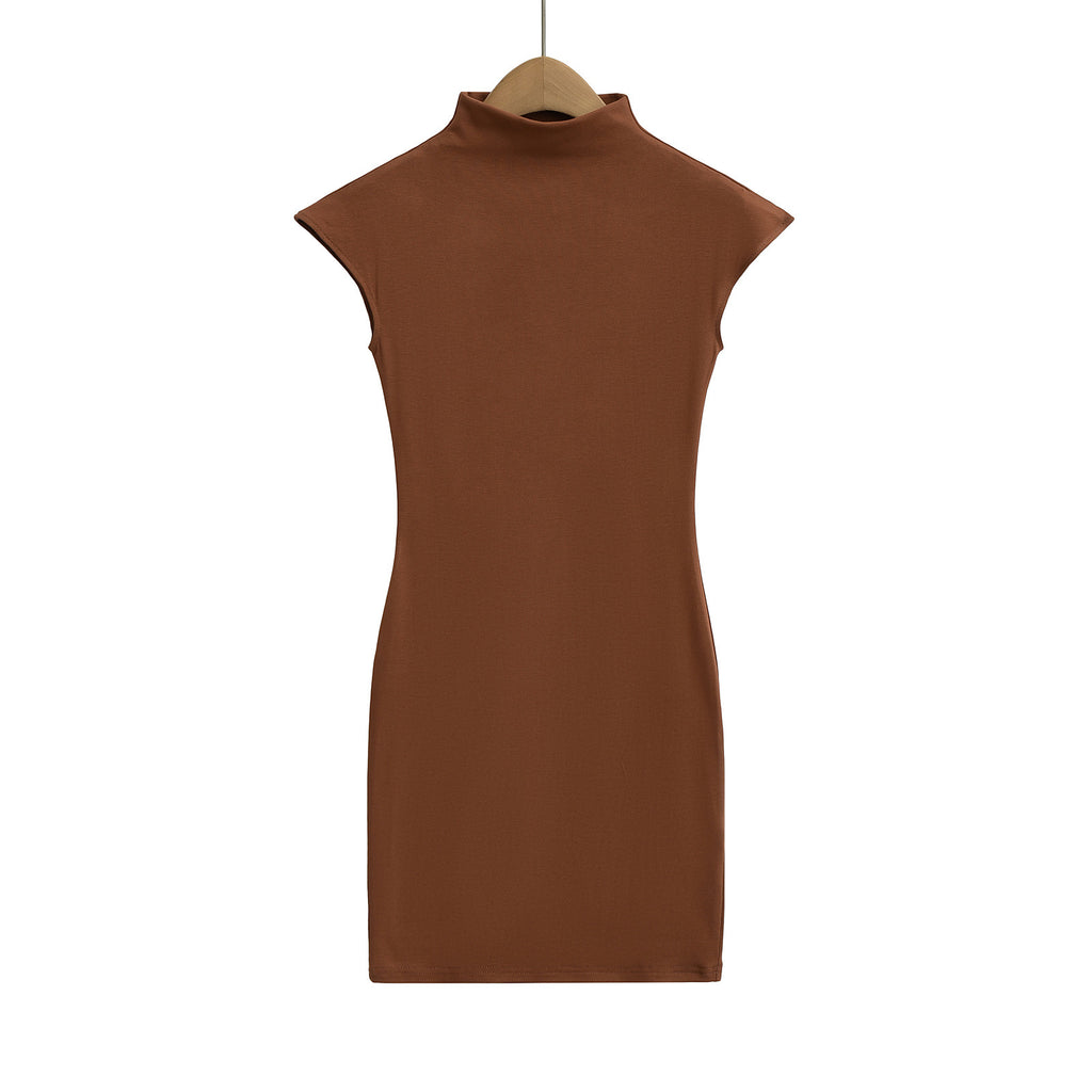 Elastic Fitted Short Sleeve Bodycon Mini Dress