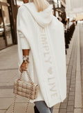 Hooded Longline Cardigan Sweater