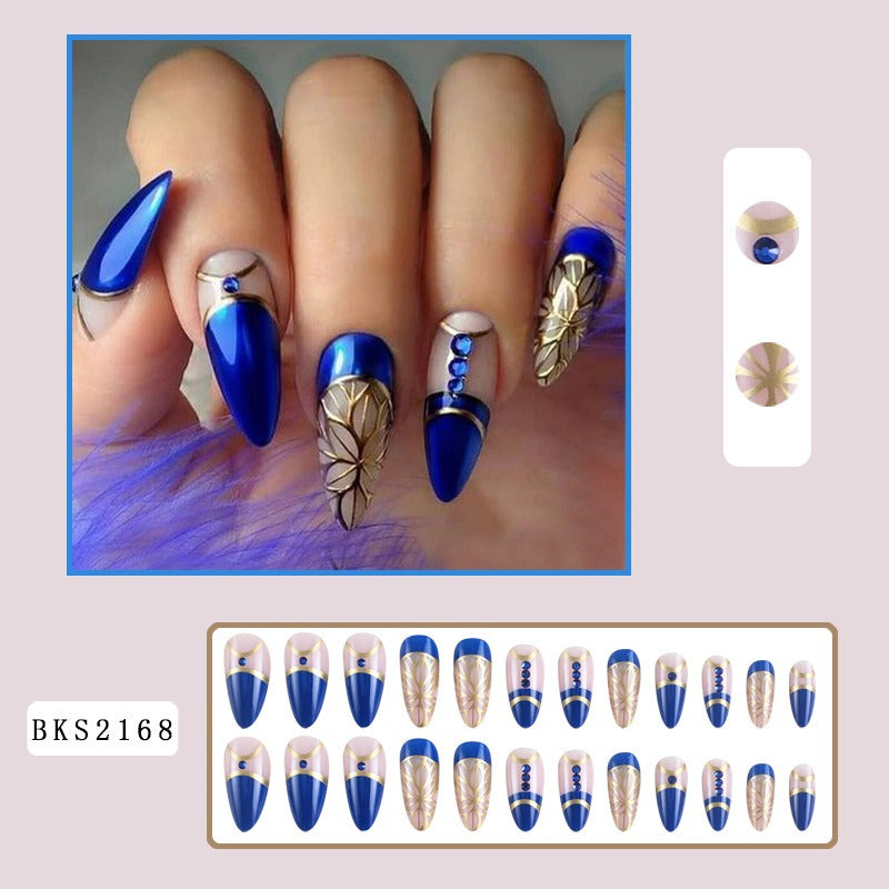 Palace Crystal Gold-Foil Press-On Nails