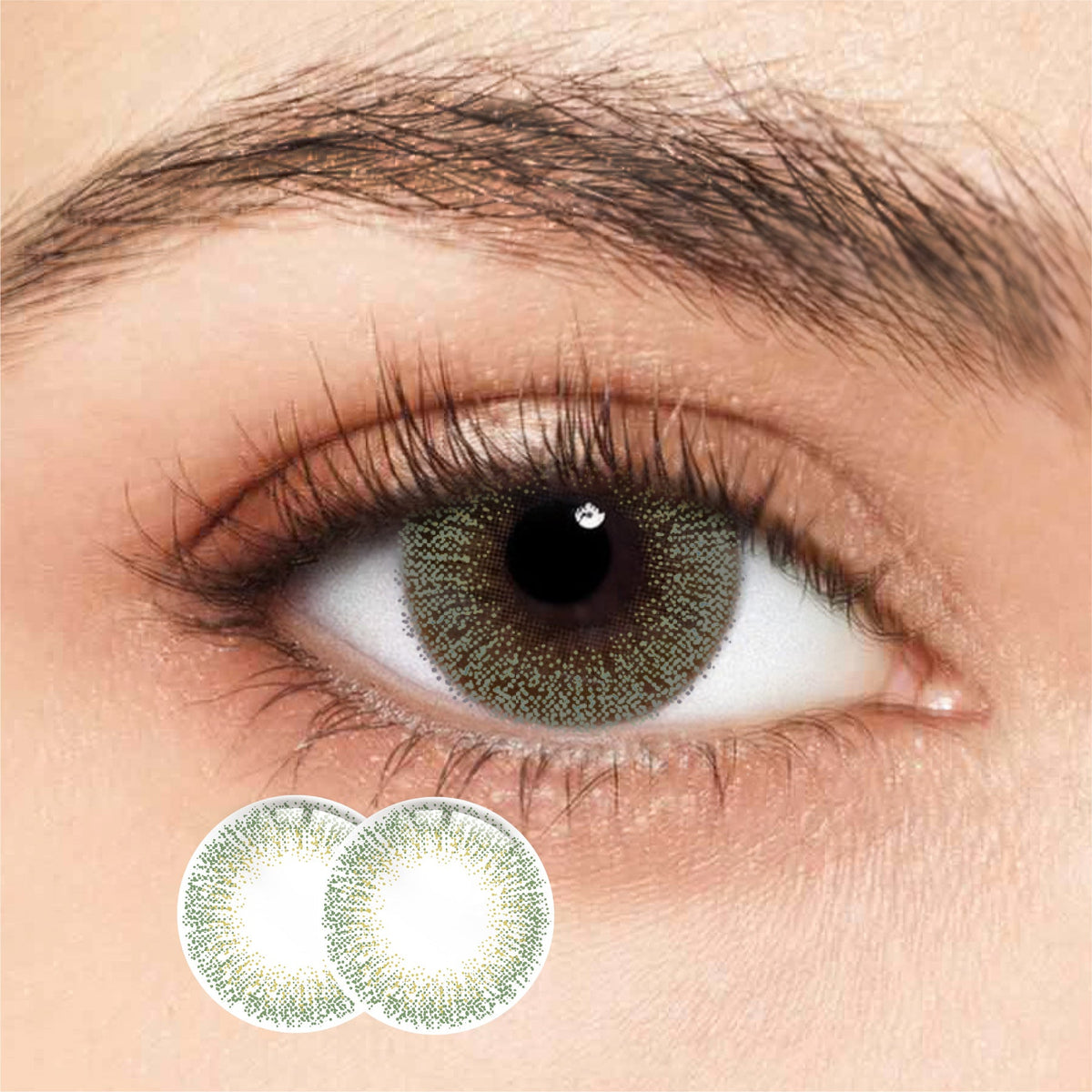 1Pair FDA Certificate Eyes Beautiful Pupil Colorful Girl Cosplay Contact Lenses  GYPSOPHILA GREEN