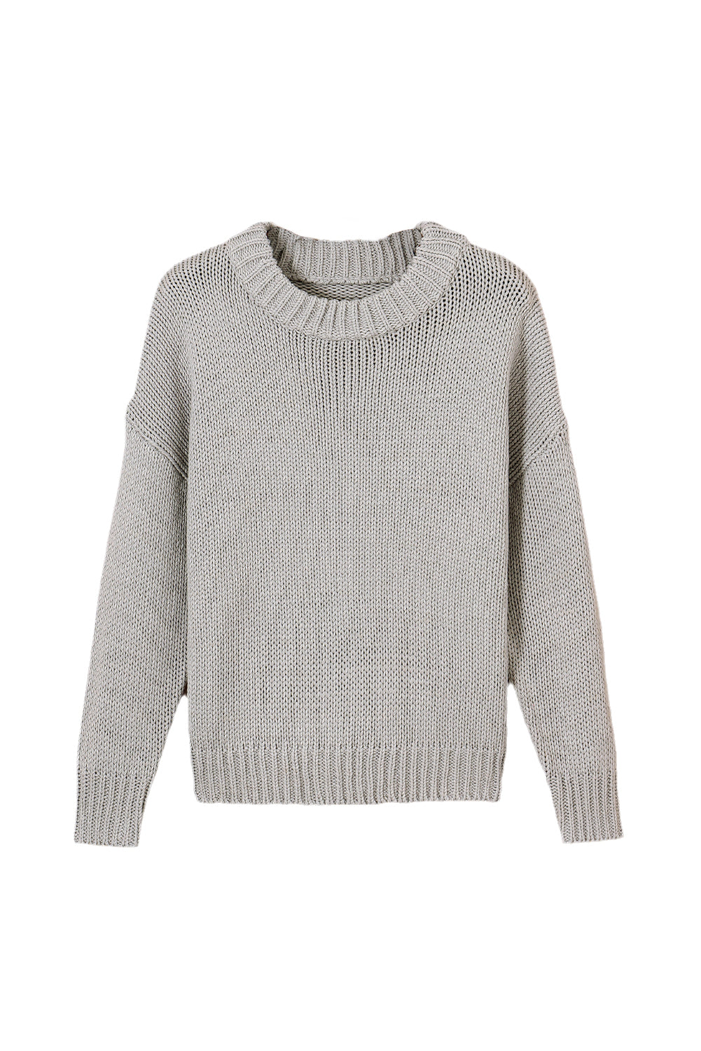 Chunky Drop-Shoulder Turtleneck Sweater