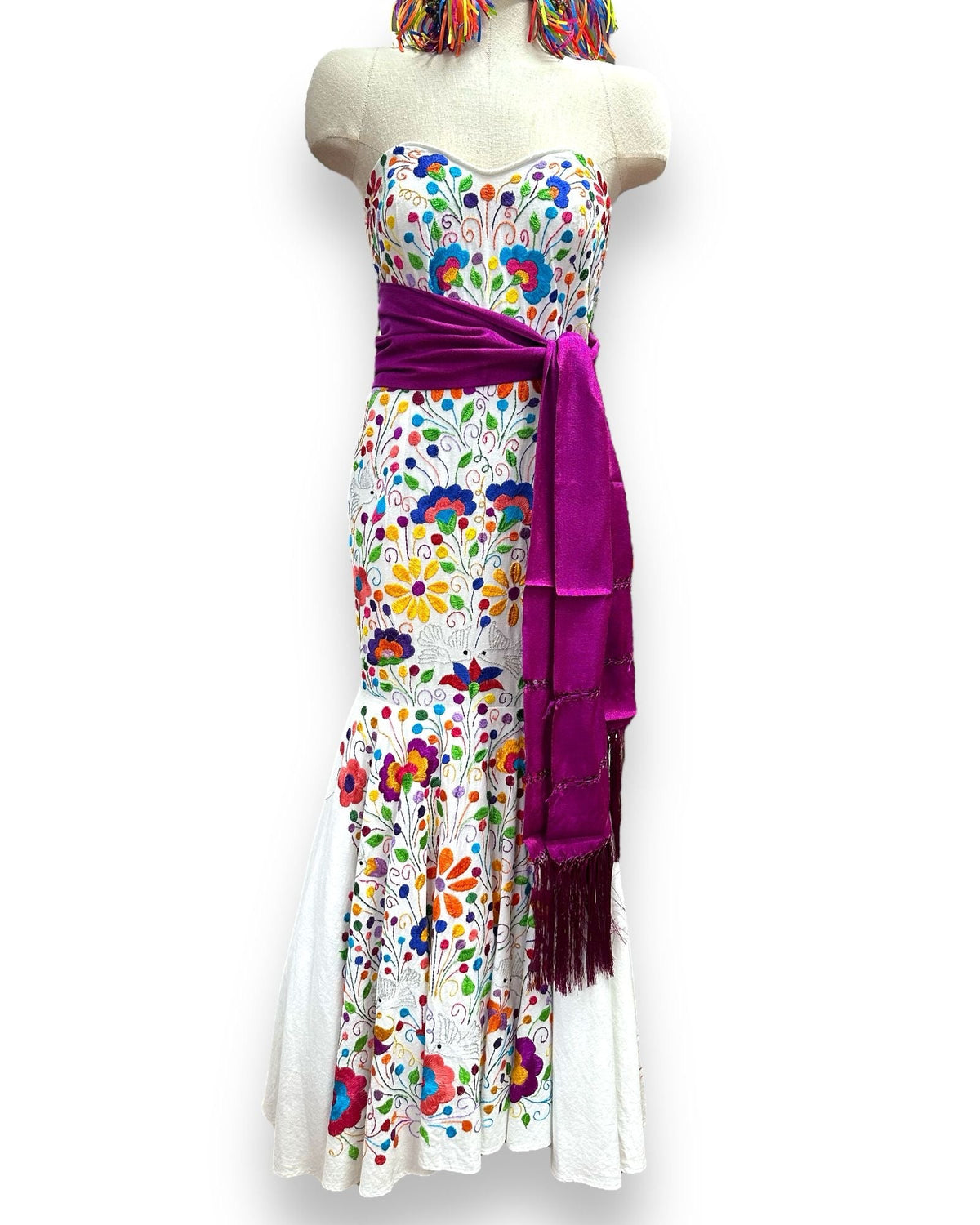 Priscila Hand-Embroidered Mexican Gala Dress — Made to Order