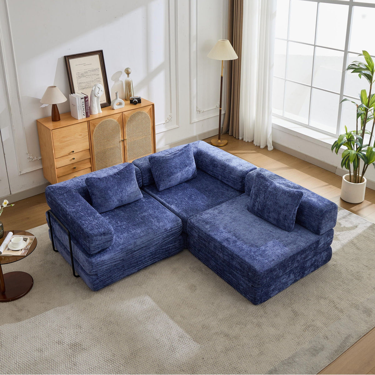 Convertible Floor Sofa Bed with Modular Design - Multiple Colors