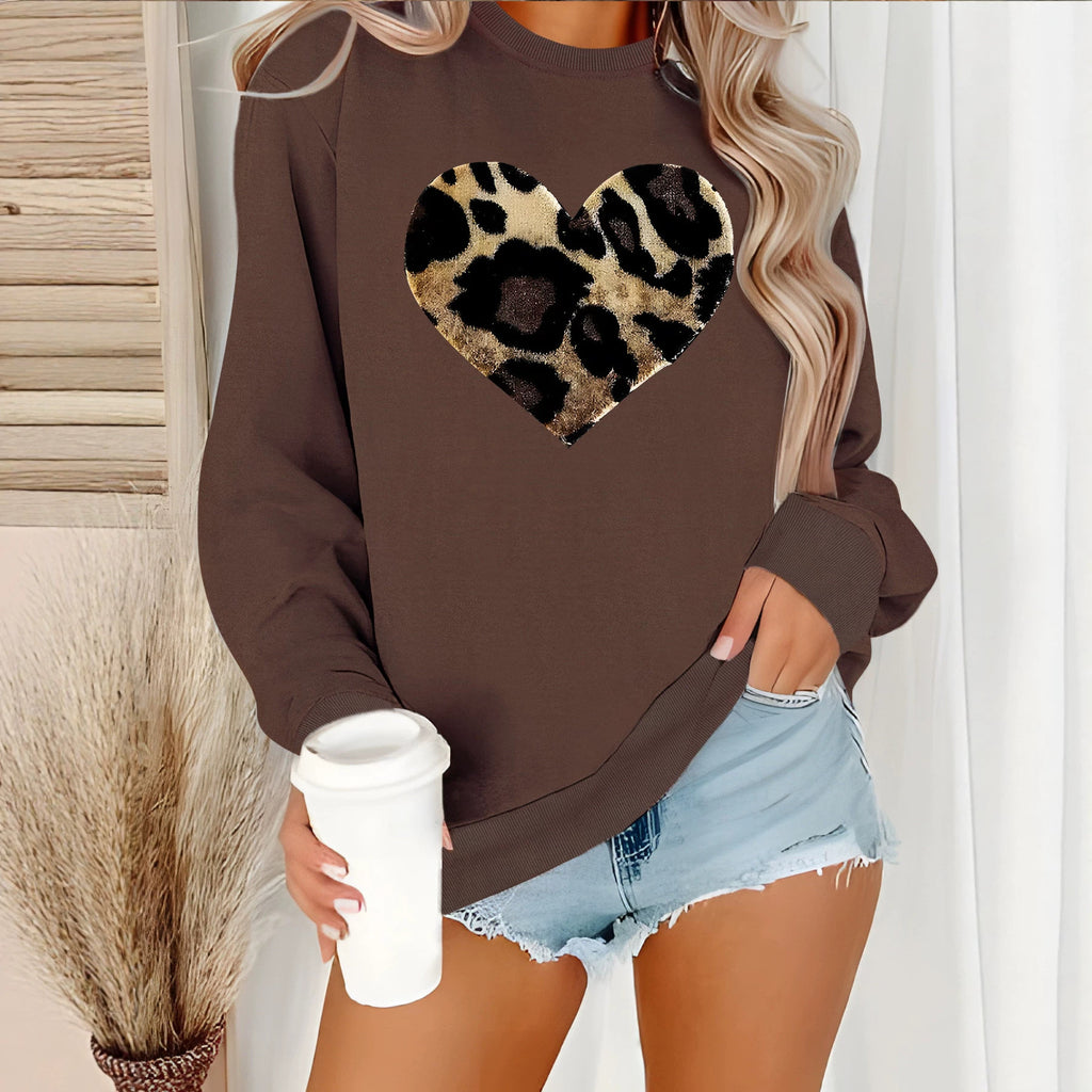 Printed Fleece Long-Sleeve Sweatshirt