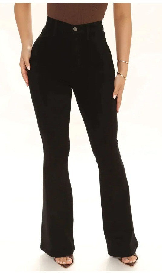 High-waisted Straight-leg Jeans