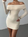 Sculpted One-Shoulder Mini Dress
