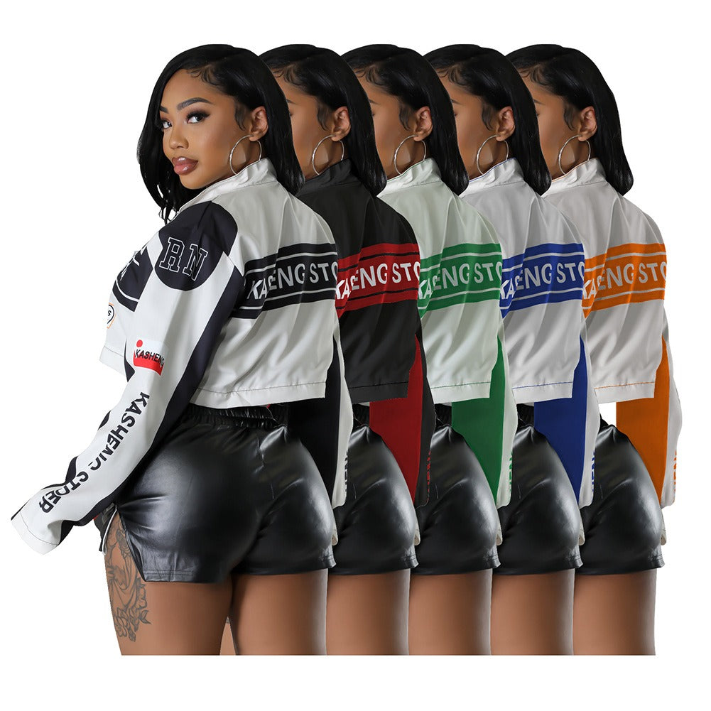 Detachable Printed Moto Jacket