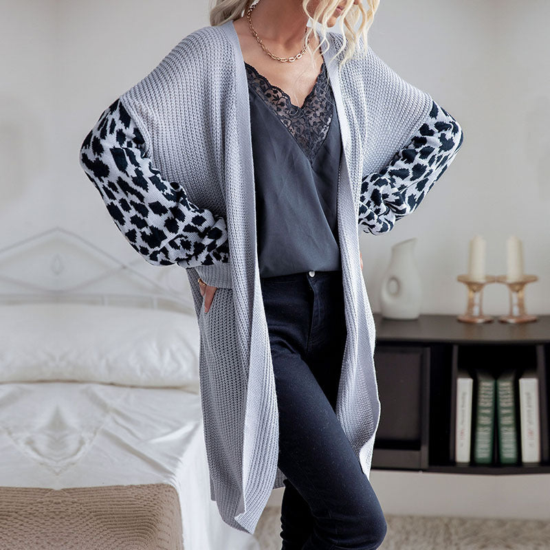Leopard print long sleeved sweater