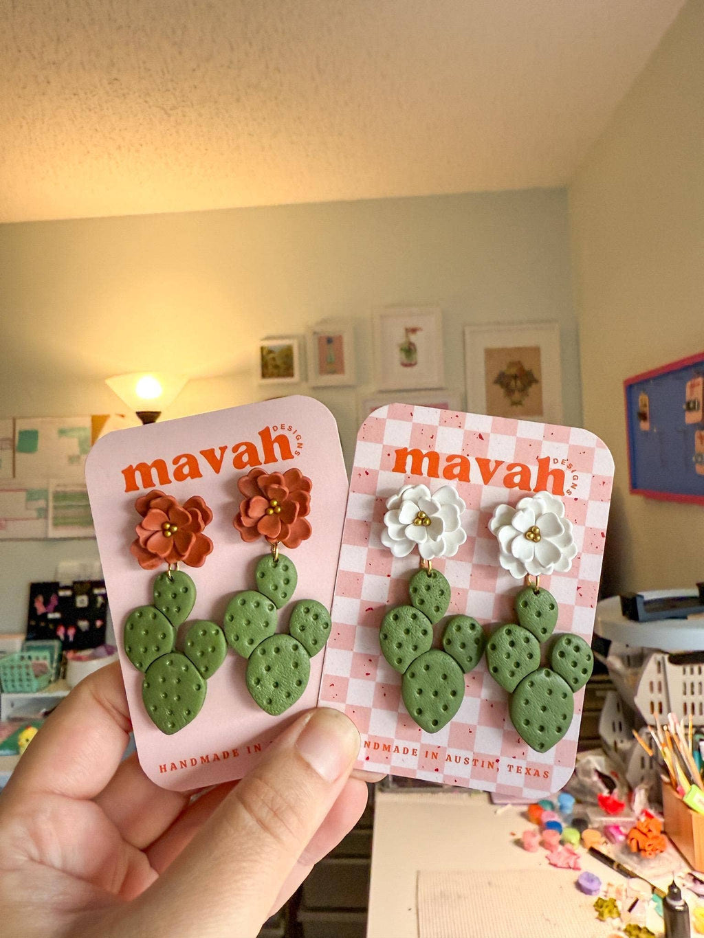 Nopal en Flor Earrings 🌵🤍