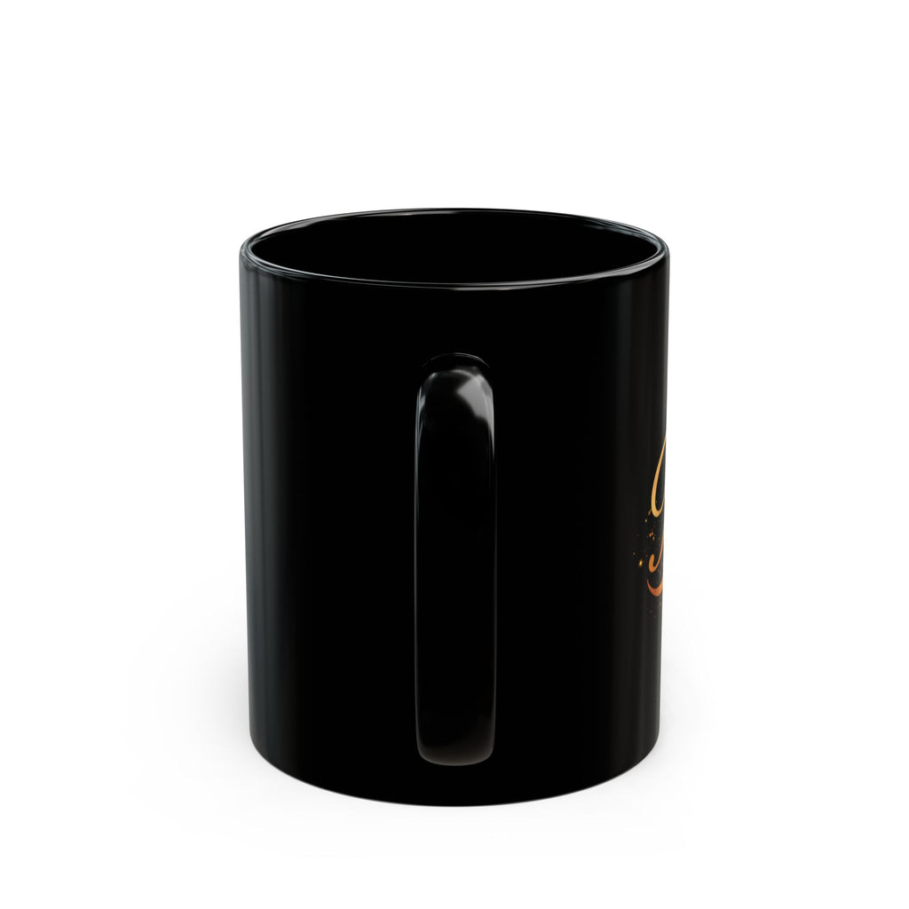 Reina Script with Crown and Rose Mug | Black 11oz 15oz