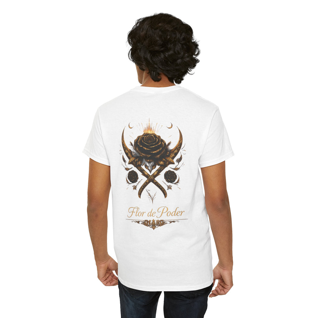 Flor de Poder Rose T‑Shirt — Rose Crest Graphic Tee