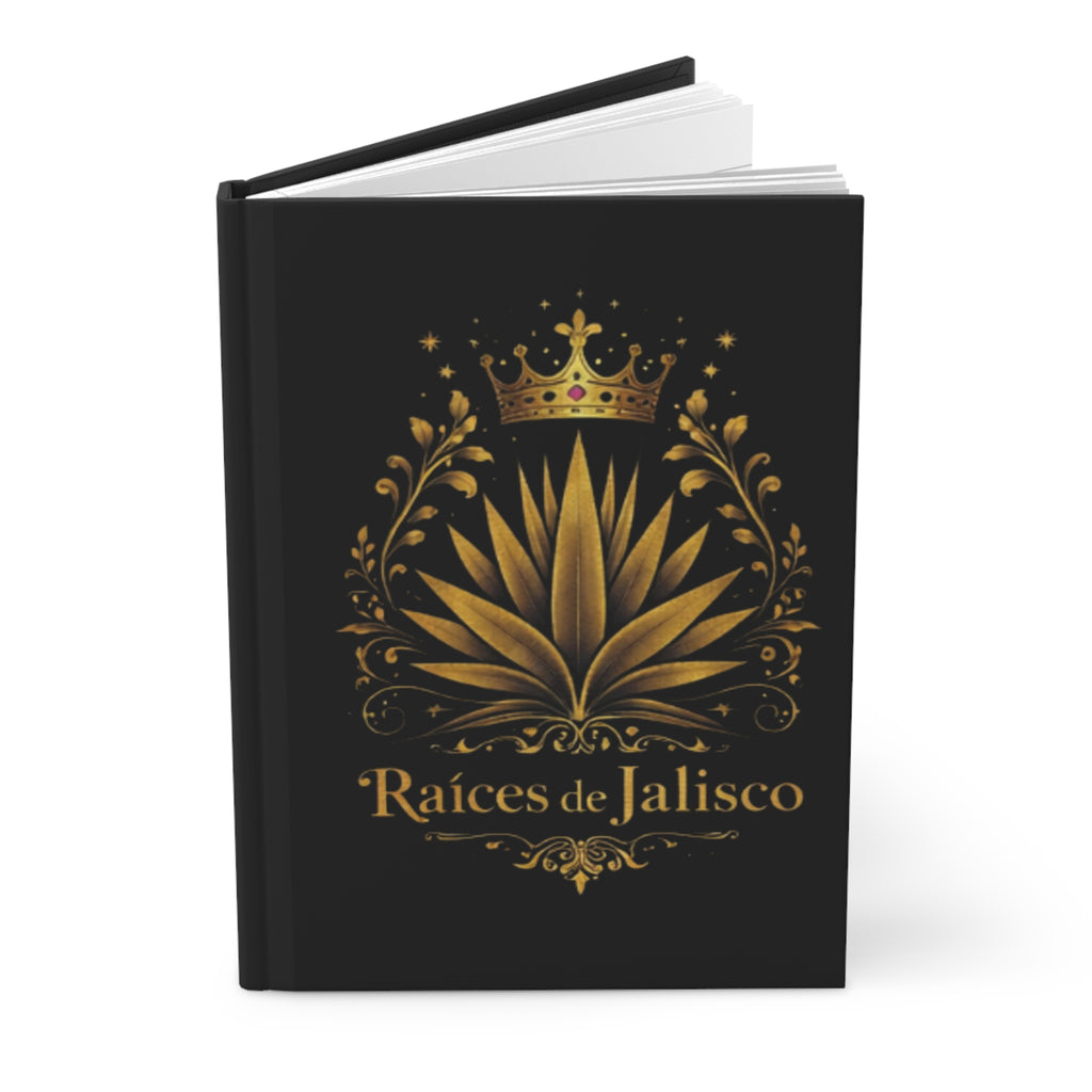 Raíces de Jalisco Hardcover Journal — Elegant Gold Agave Crown Notebook