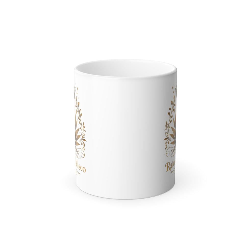 Color-Changing Mug — Raíces de Jalisco Gold Agave Design, 11oz