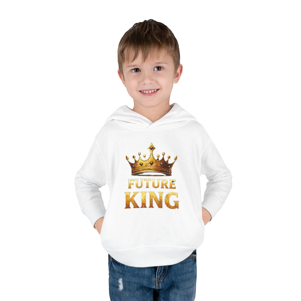 Toddler Hoodie — "Future King" Gold Crown Pullover