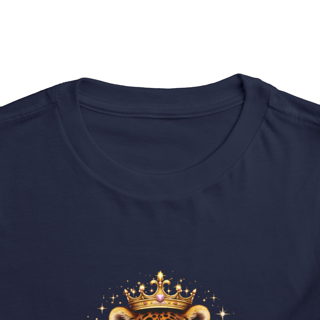 Toddler Tee - "Born Wild Raised Royal" Jaguar Cub Crown Graphic