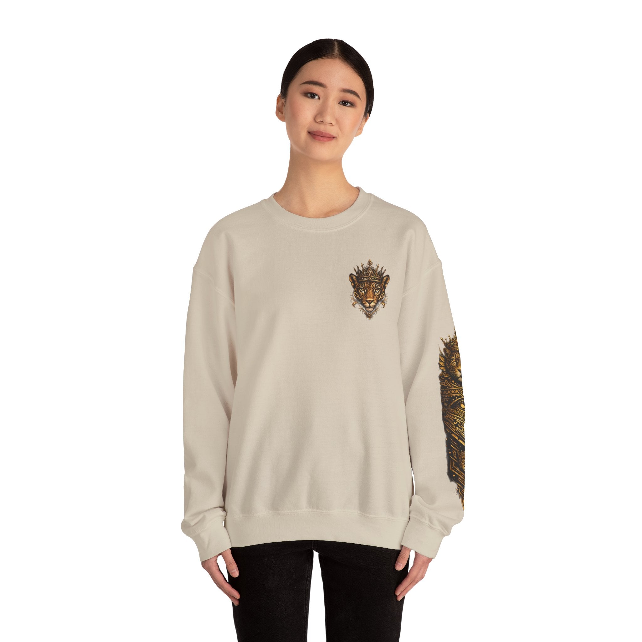 Reina Salvaje – Jaguar Queen Crewneck Sweatshirt – "Reina Salvaje" Graphic