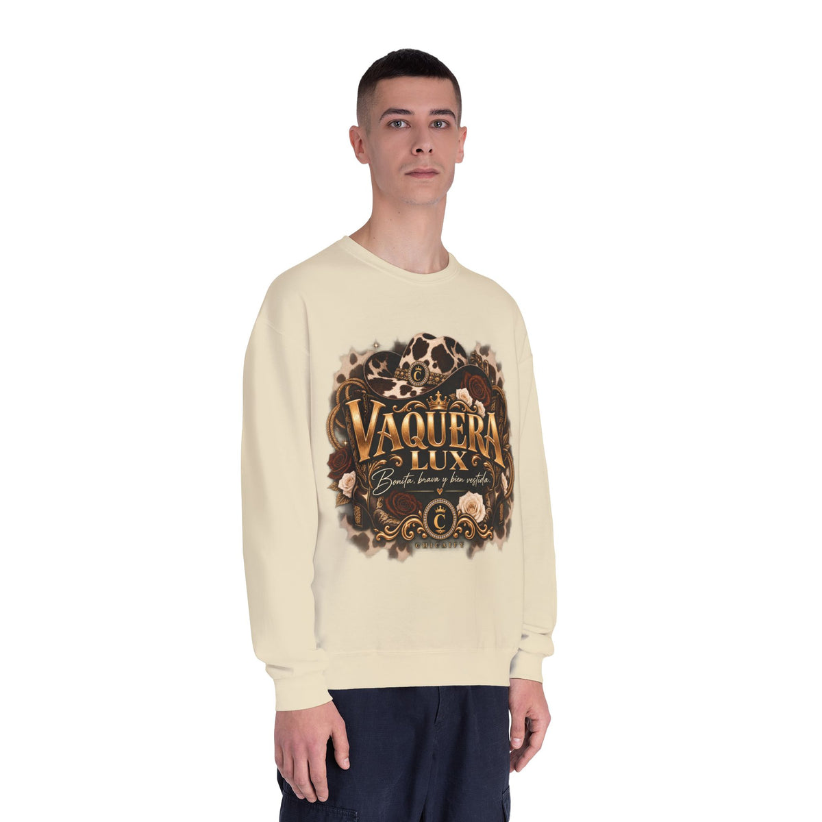 Vaquera Lux – Bonita, Brava y Bien Vestida | NuBlend® Crewneck Sweatshirt