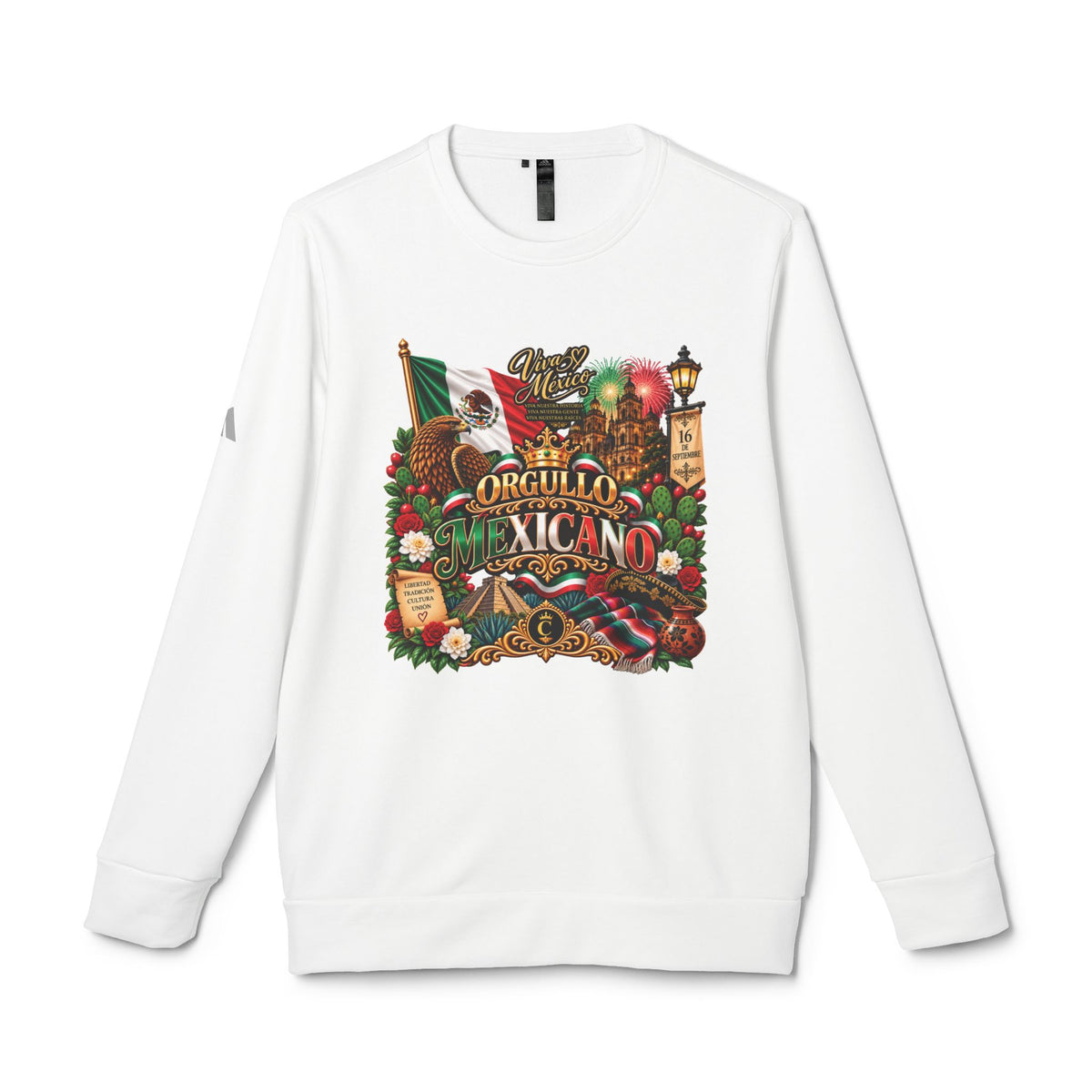 Orgullo Mexicano — Mexican Independence Day Edition | adidas Unisex Fleece Crewneck Sweatshirt