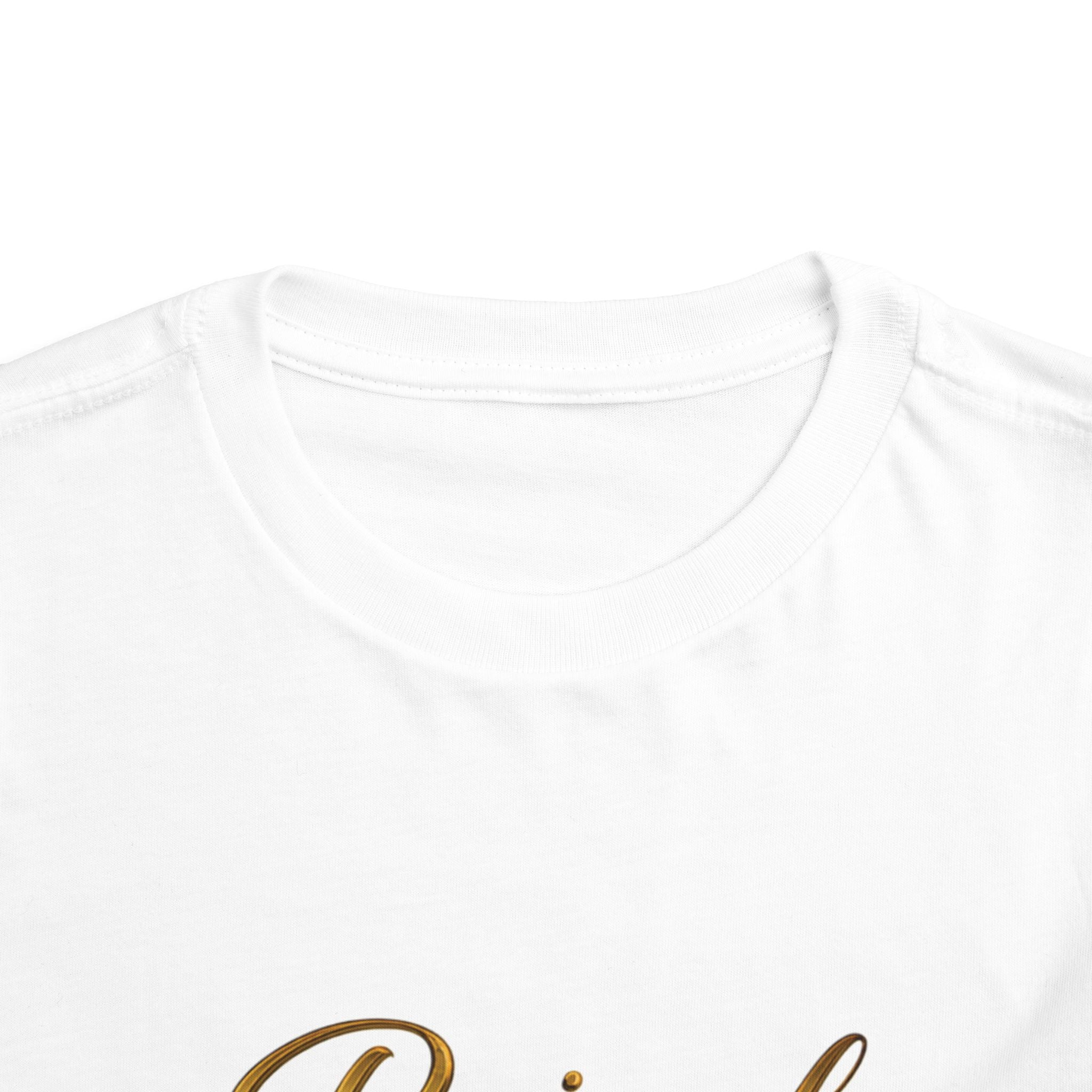 Raised by a Reina Toddler Tee | Gold Script Crown