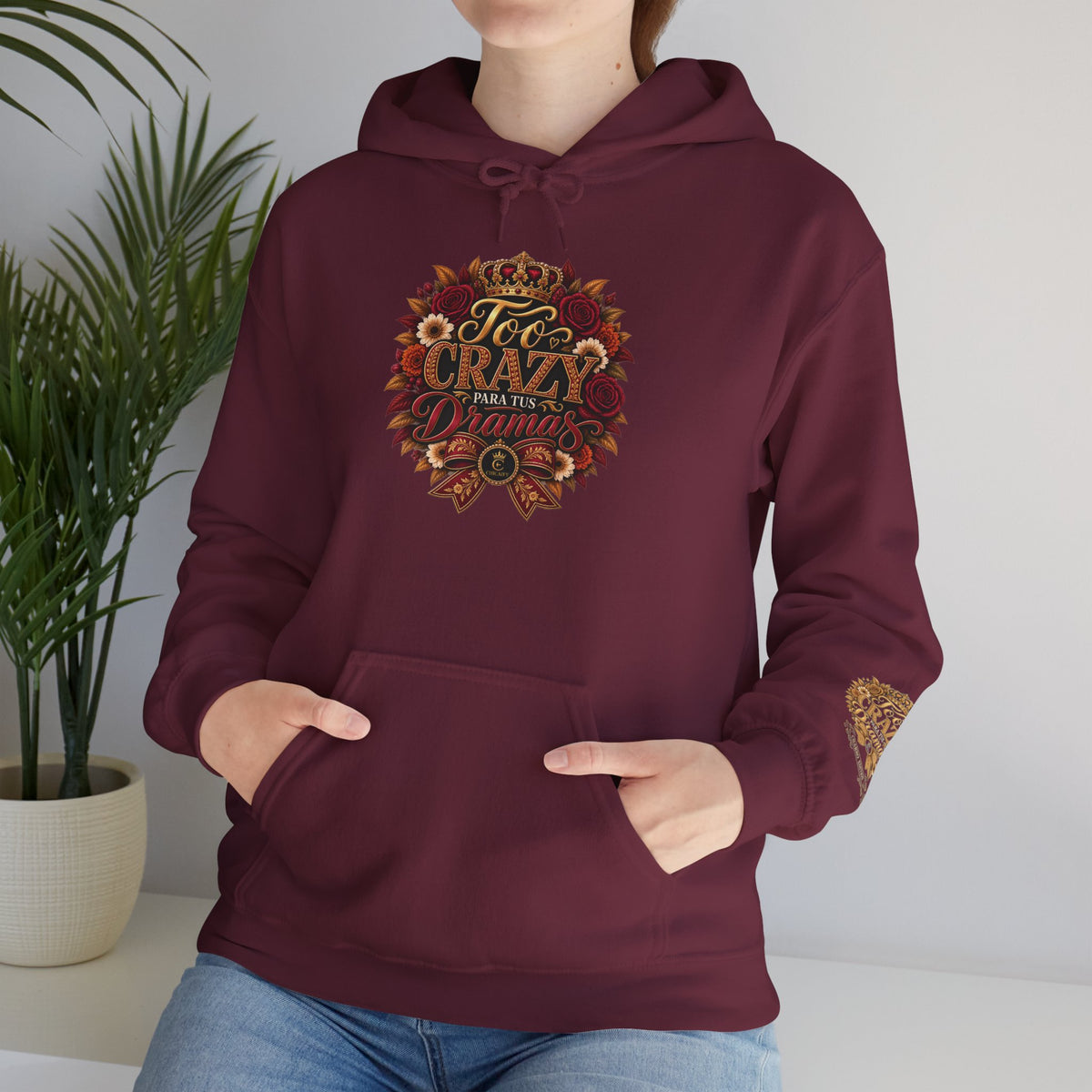 Too Crazy Para Tus Dramas – Charro-Inspired Edition | Heavy Blend™ Hooded Sweatshirt