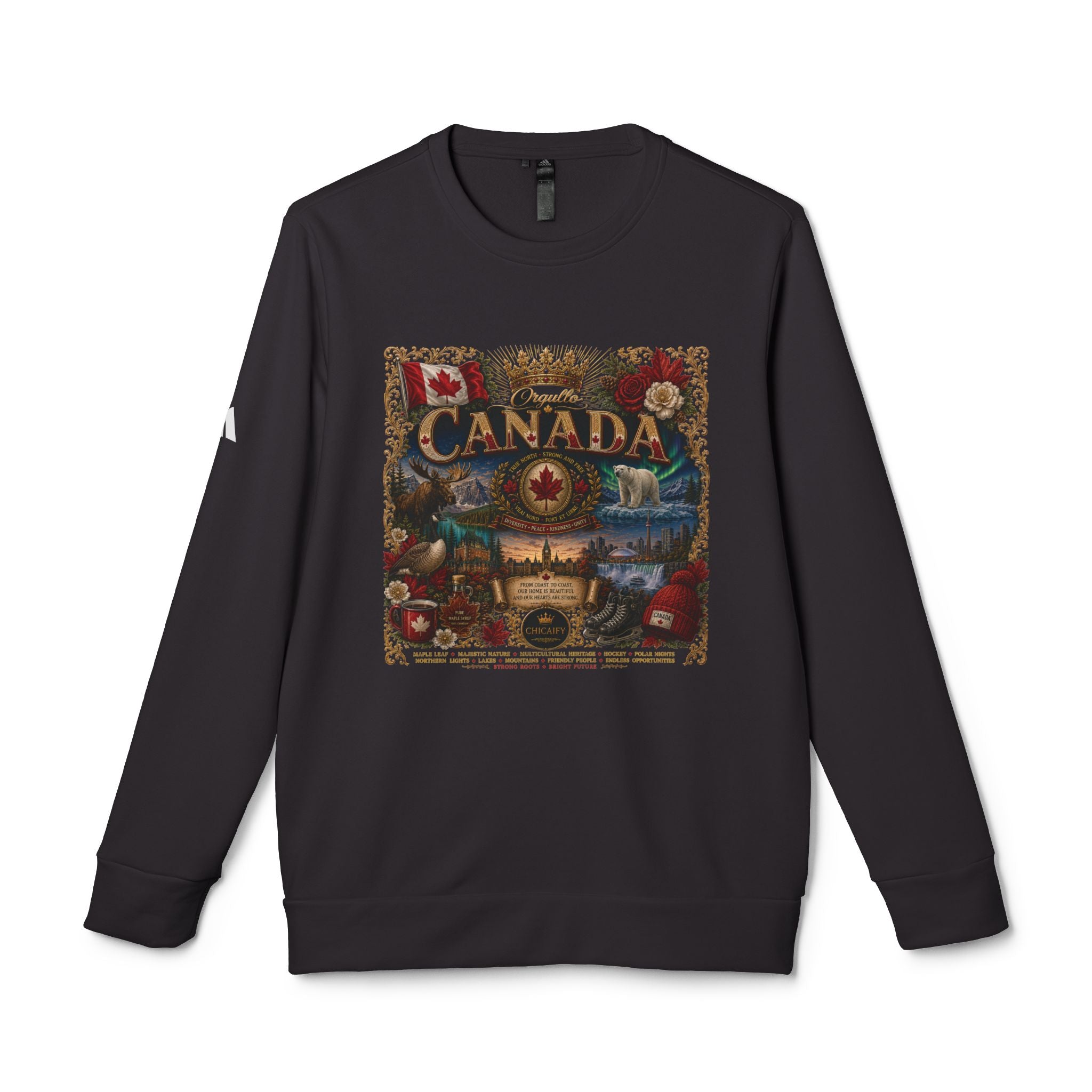 Orgullo Canada | Raíces Unidas Collection adidas Fleece Crewneck Sweatshirt