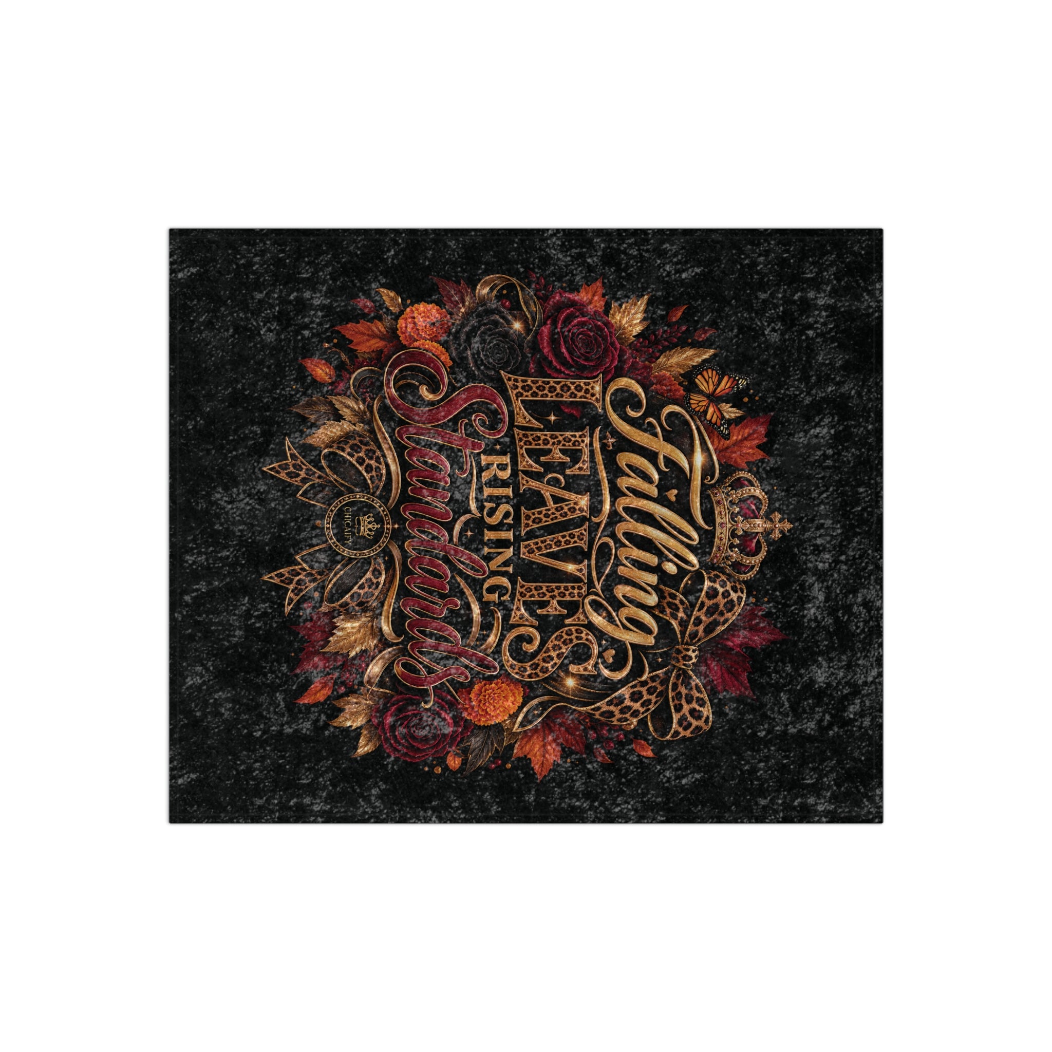 Falling Leaves, Rising Standards | Crushed Velvet Blanket