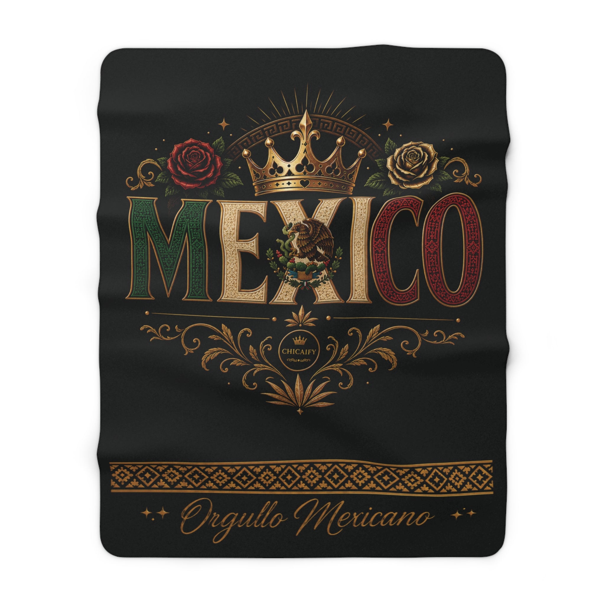 Orgullo Mexicano Sherpa Fleece Blanket – Orgullo Mexicano Cozy Throw