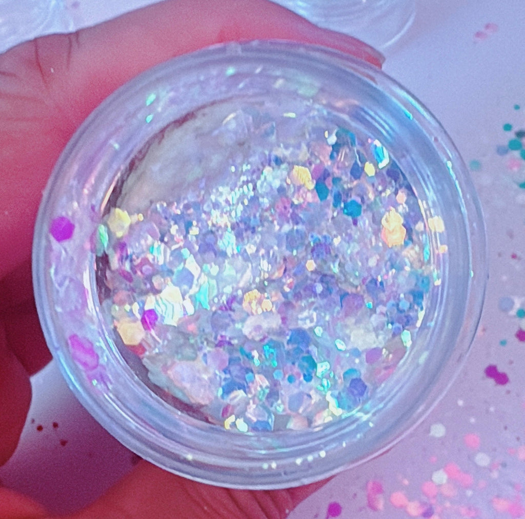 Unicorn Rave Ice Blue — Chunky Iridescent Glitter