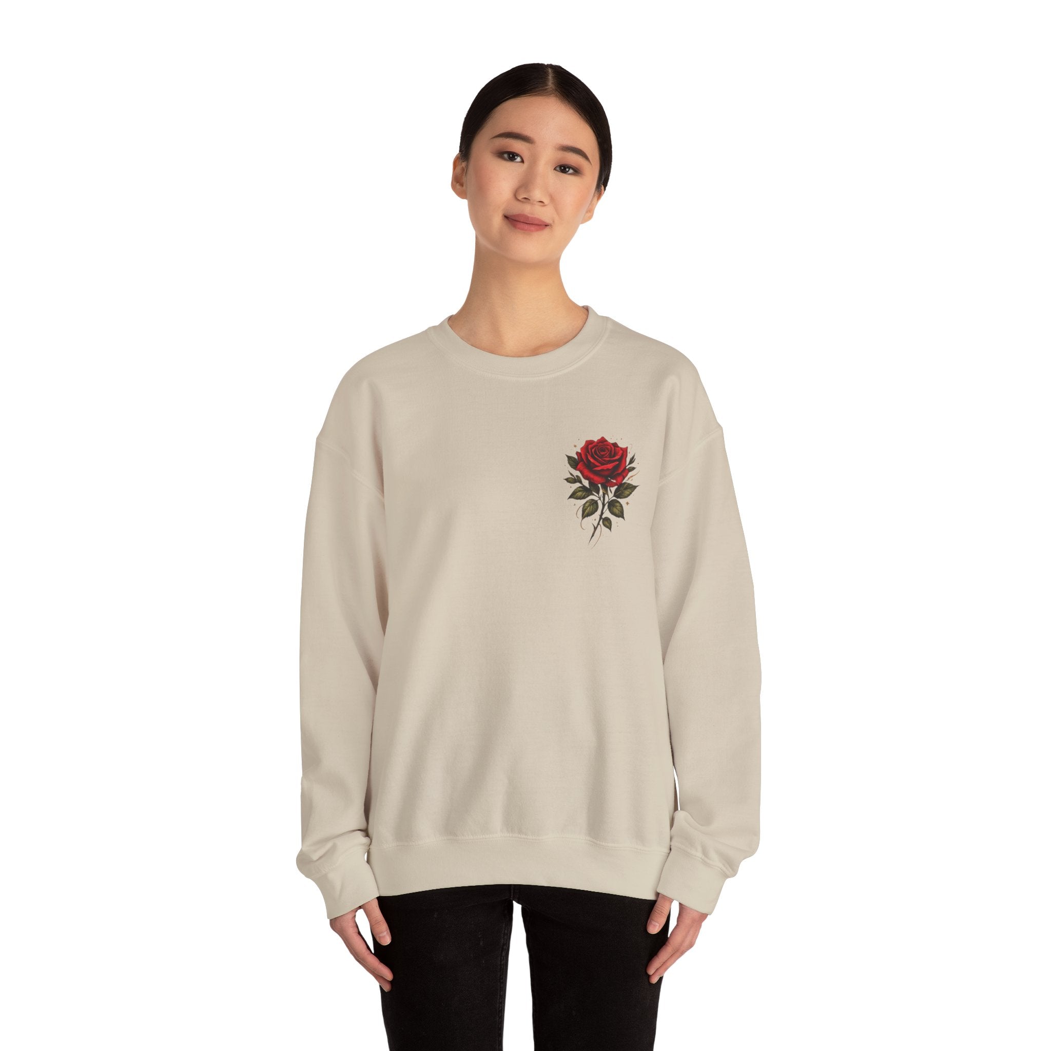 Not Fragile Like a Flower, Fragile Like a Bomb' Rose & Bomb Graphic Sweatshirt