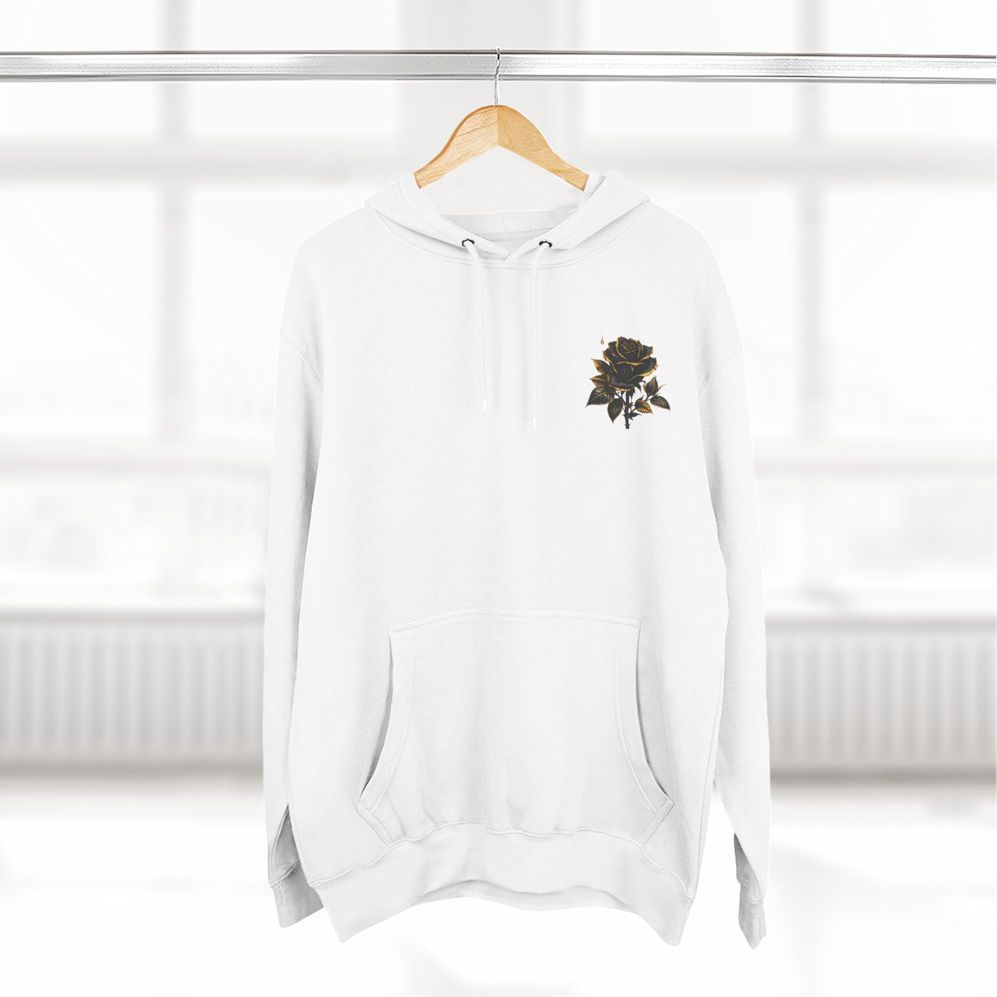 Crowned Black Rose Hoodie | Born to Bloom emblem