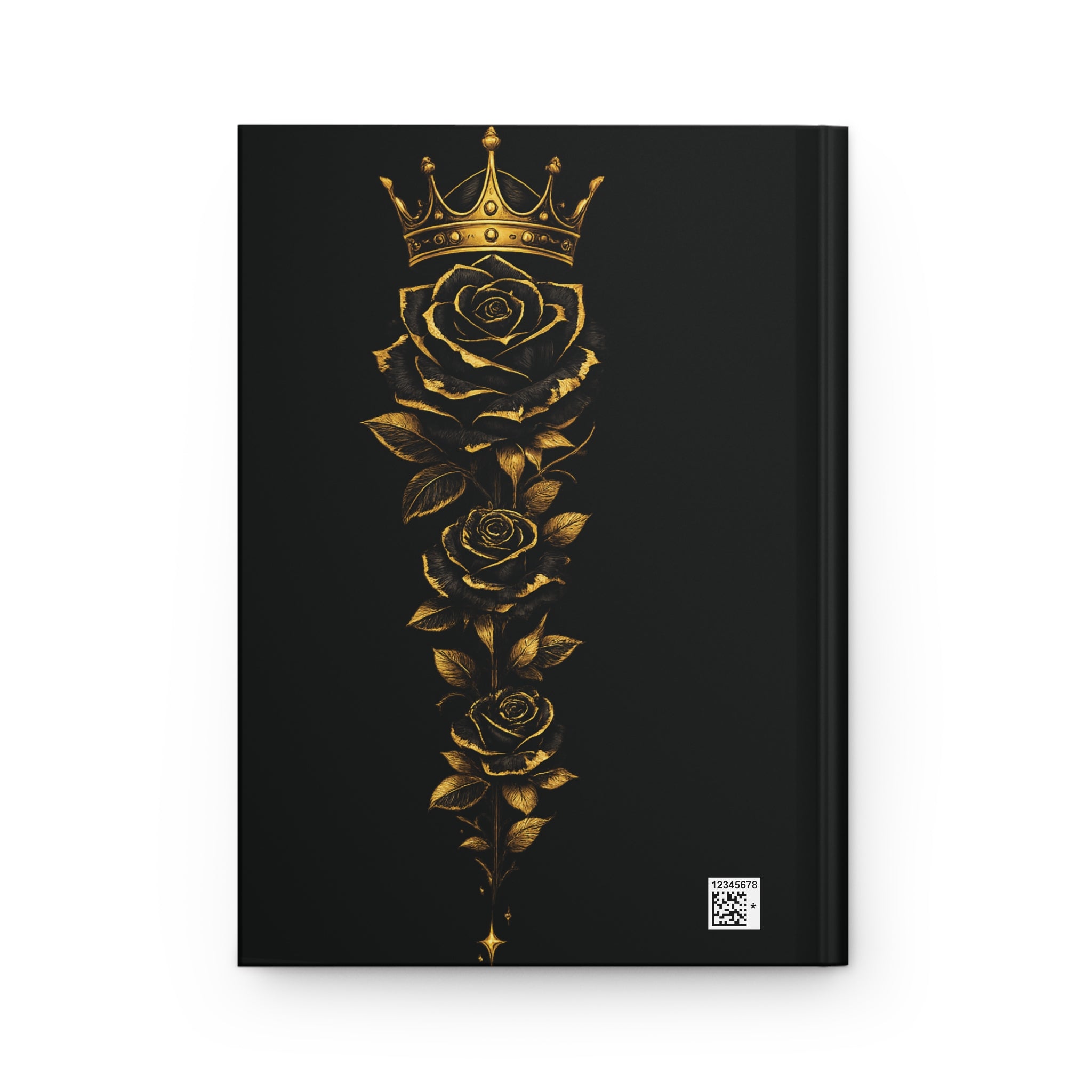 Hardcover Journal — 'Raíces de Oro' Gold Crown Rose Matte Hardcover