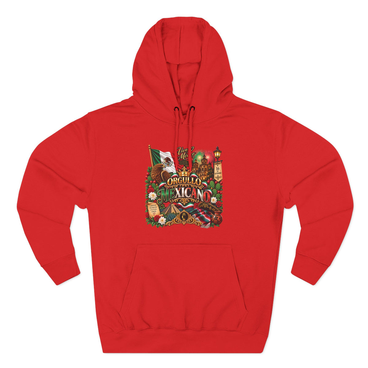 Orgullo Mexicano — Mexican Independence Day Edition | Three-Panel Fleece Hoodie