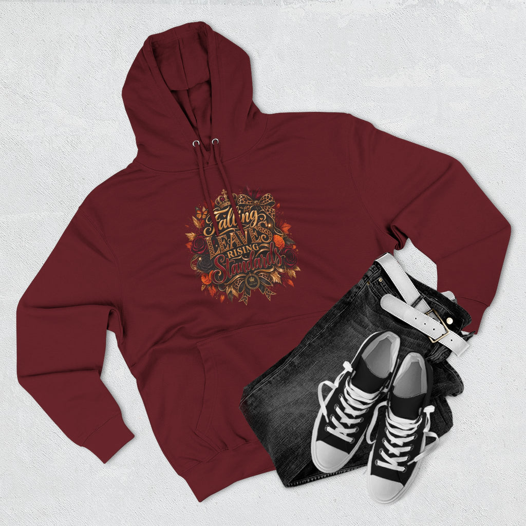 Falling Leaves, Rising Standards | Three-Panel Fleece Hoodie