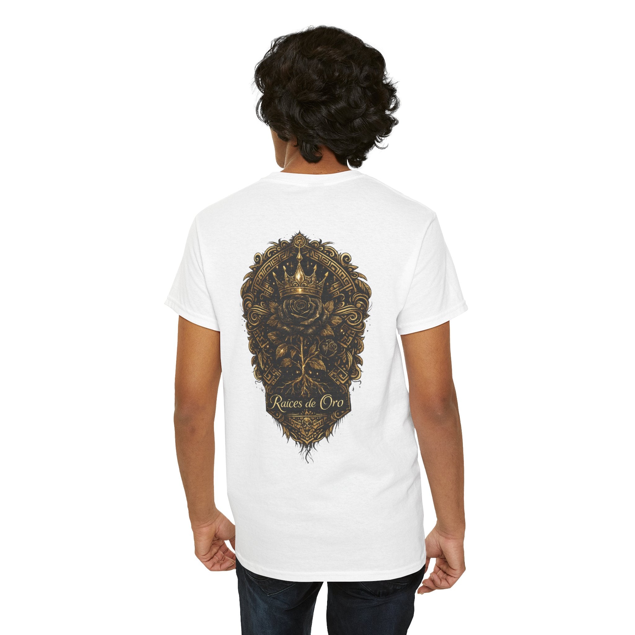 Raices de Oro T-Shirt —Crown Emblem Graphic Tee