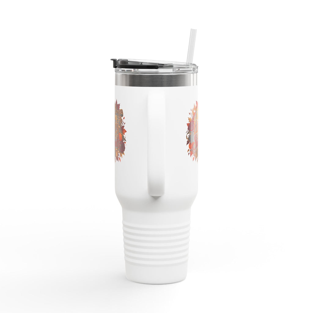 Falling Leaves, Rising Standards Insulated Travel Mug, 40oz