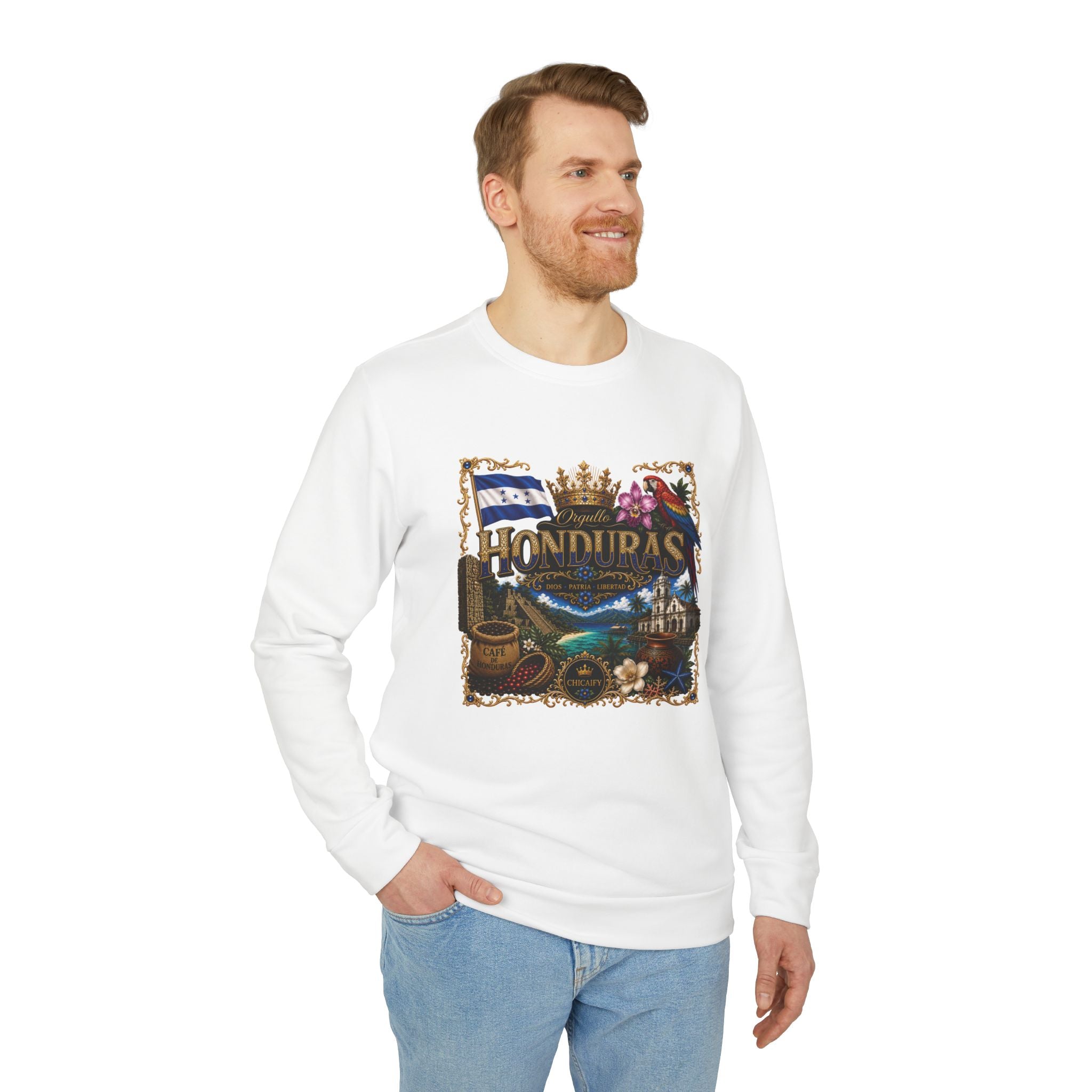 Orgullo Honduras | Colección Raíces Unidas adidas Fleece Crewneck Sweatshirt