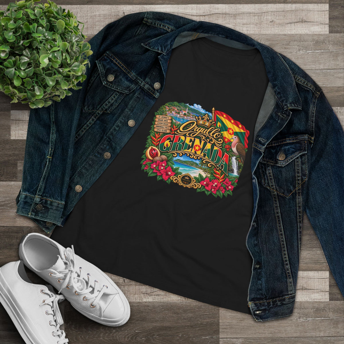 Orgullo Grenada — Raíces Unidas Collection Cotton Tee