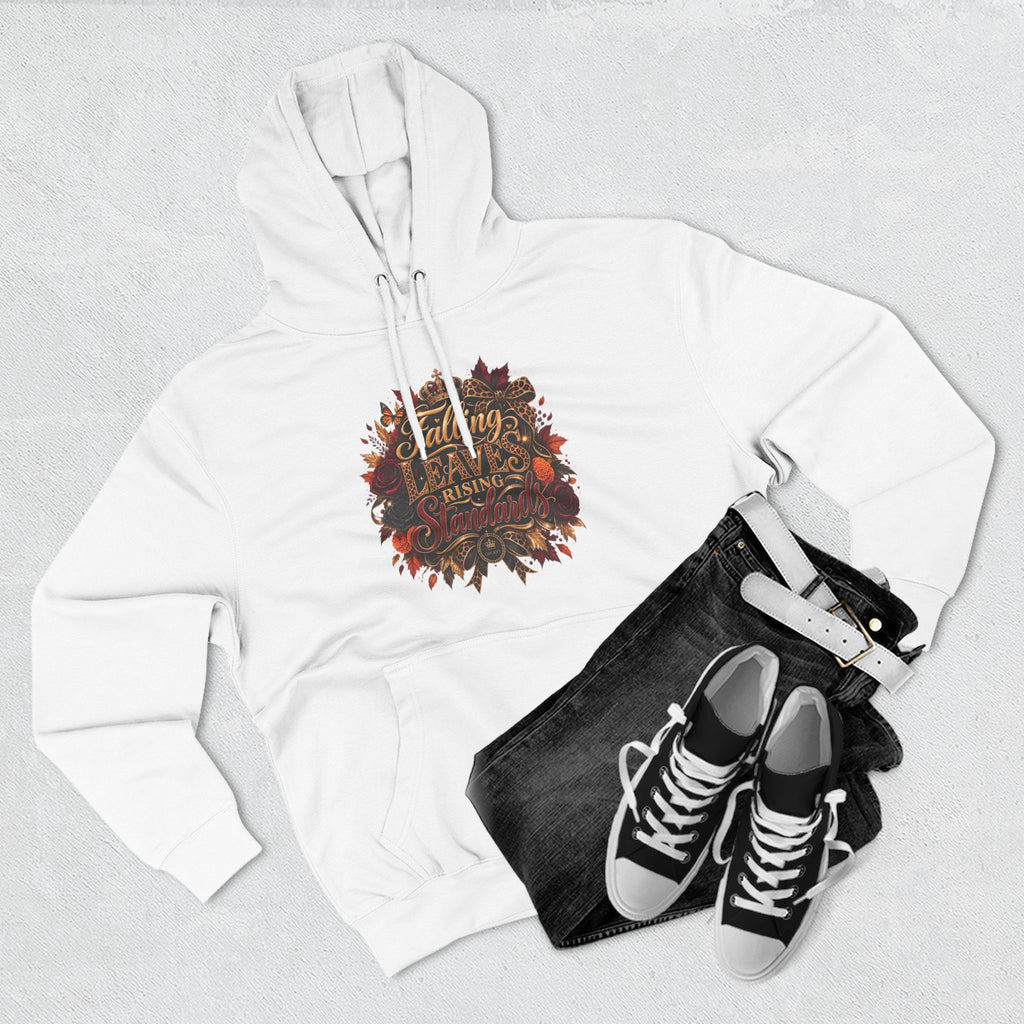 Falling Leaves, Rising Standards | Three-Panel Fleece Hoodie