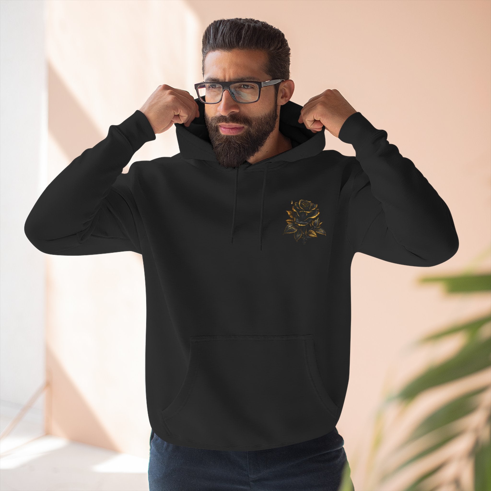 Crowned Black Rose Hoodie | Born to Bloom emblem