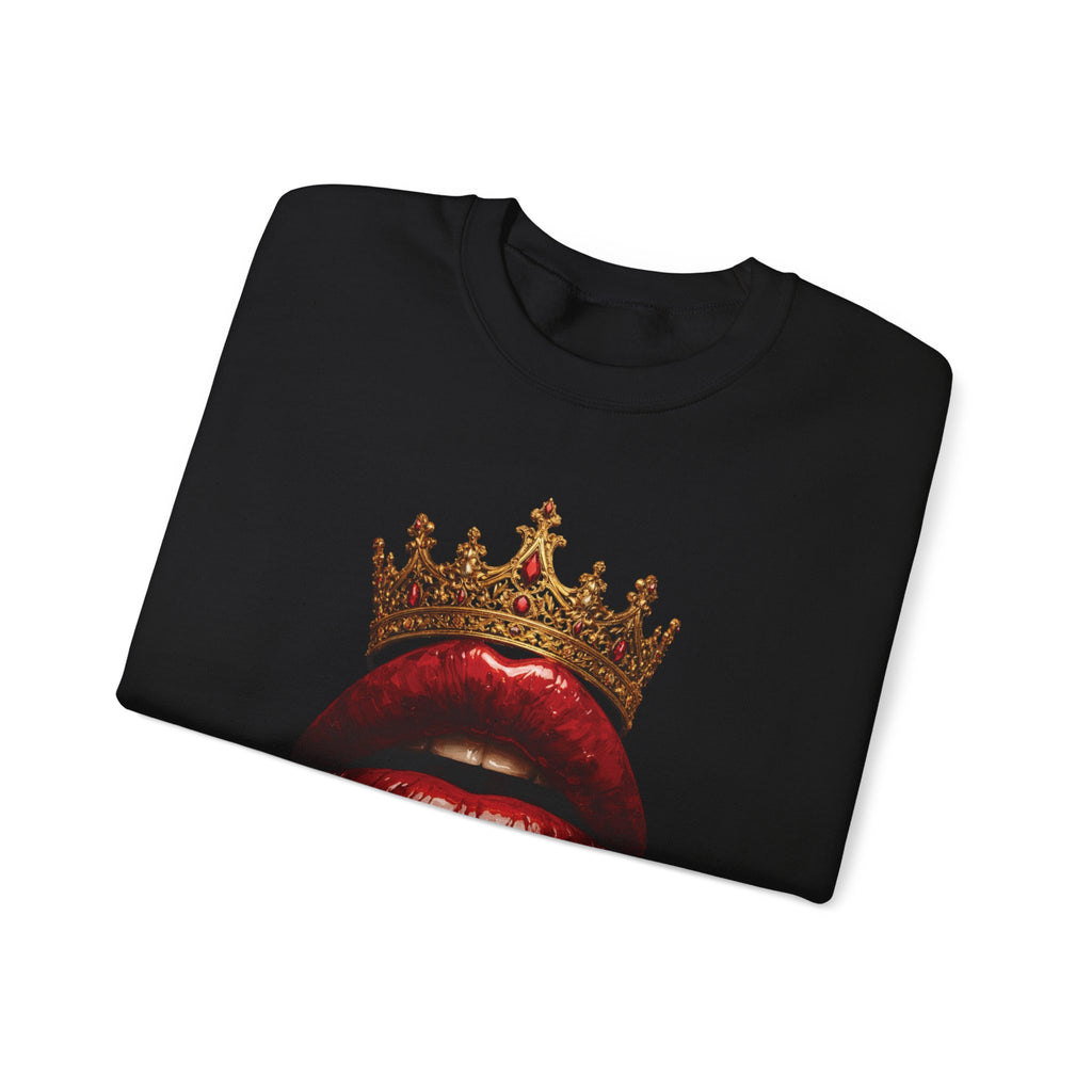 Crowned Lips Graphic Crewneck Sweatshirt