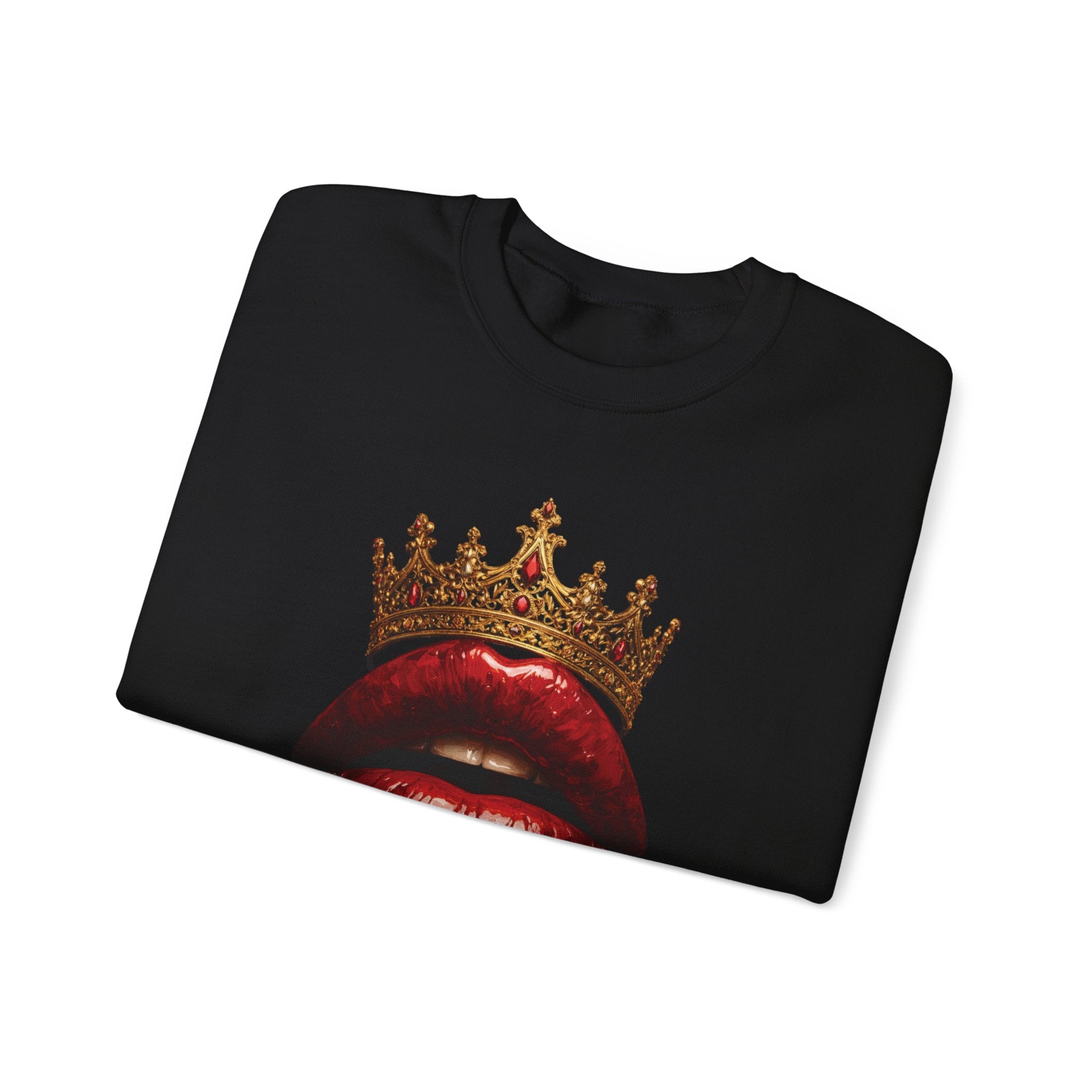 Crowned Lips Graphic Crewneck Sweatshirt