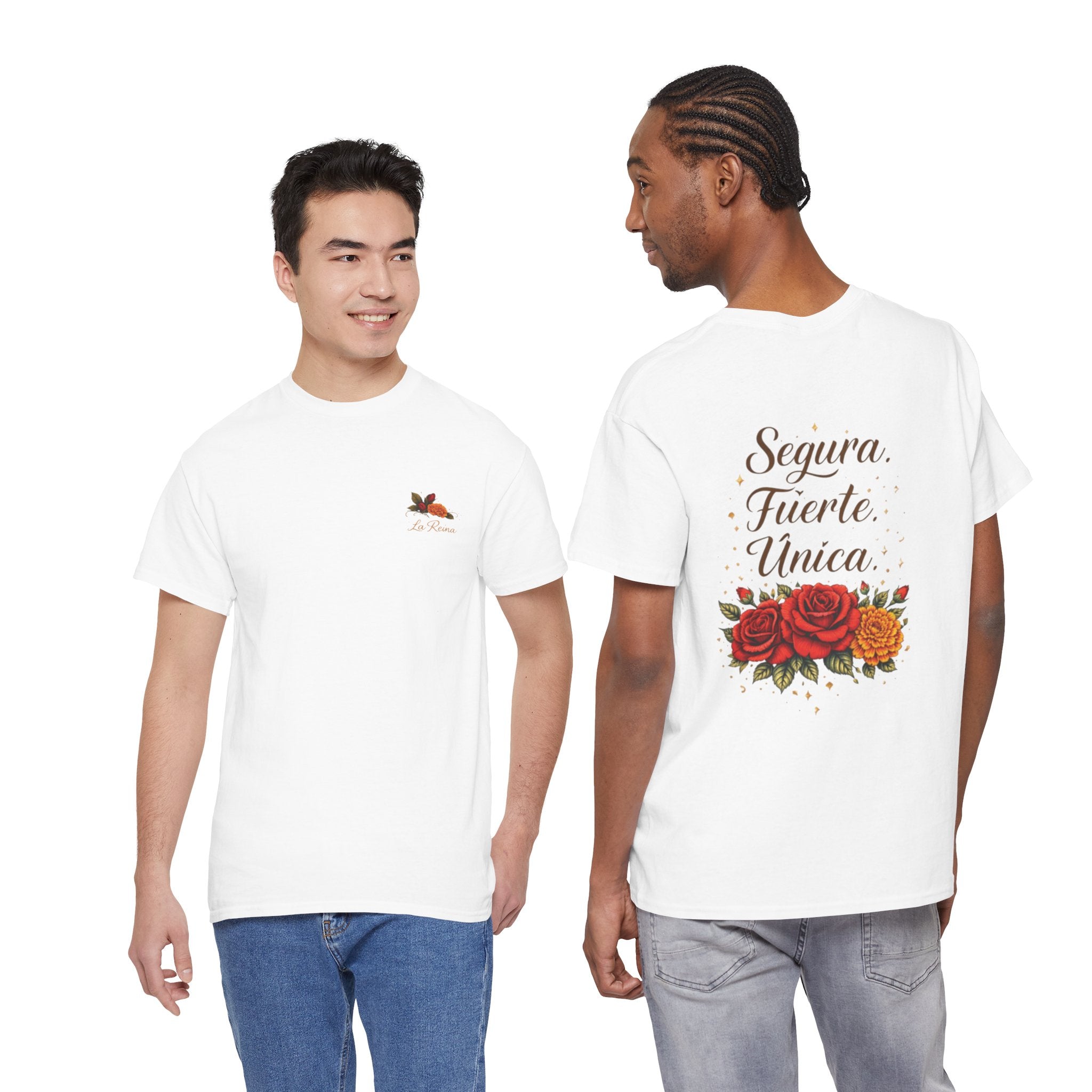 T-Shirt — “Segura. Fuerte. Única.” Floral Tee