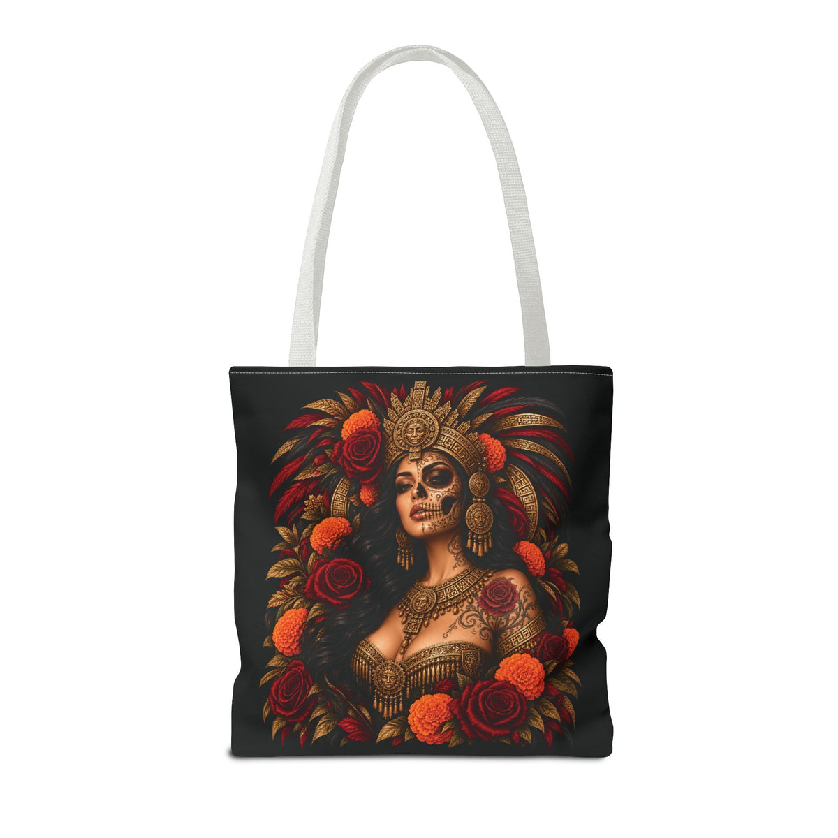 Reina Azteca: Entre Rosas y Cempasúchil | Chicaify Originals | Tote Bag