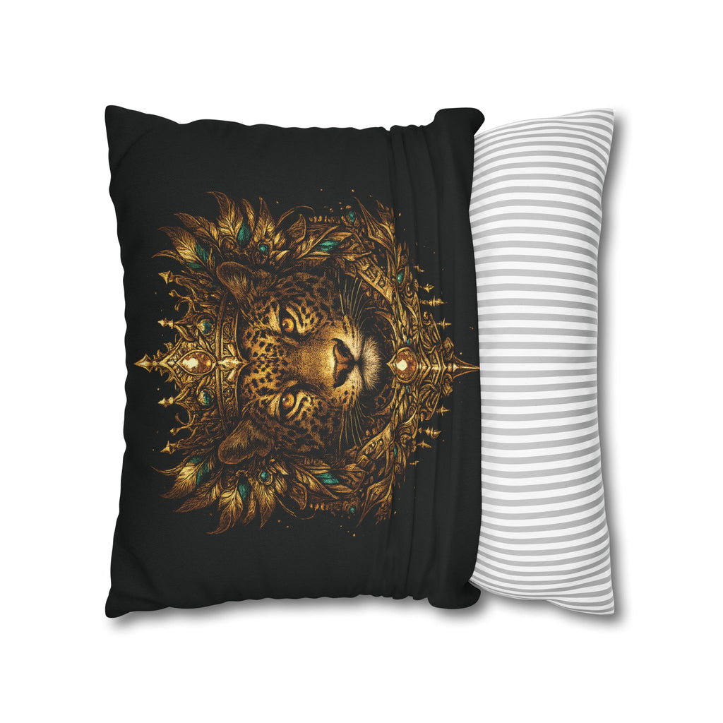 Golden Crowned Jaguar Decorative Pillow case