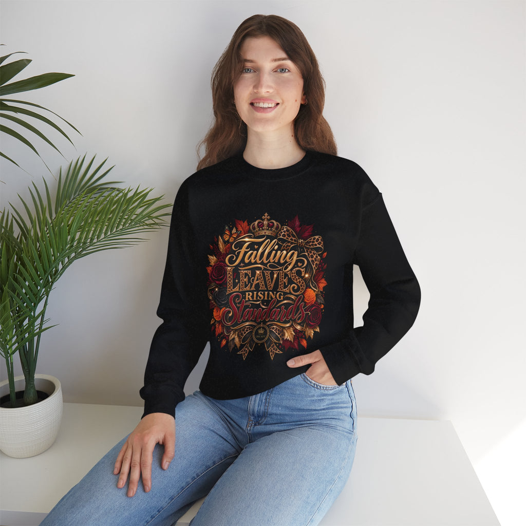 Falling Leaves, Rising Standards | Crewneck Sweatshirt
