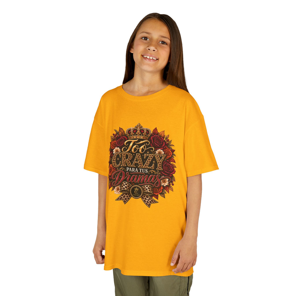 Too Crazy Para Tus Dramas – Jaguar Edition | Kids Heavy Cotton™ Tee