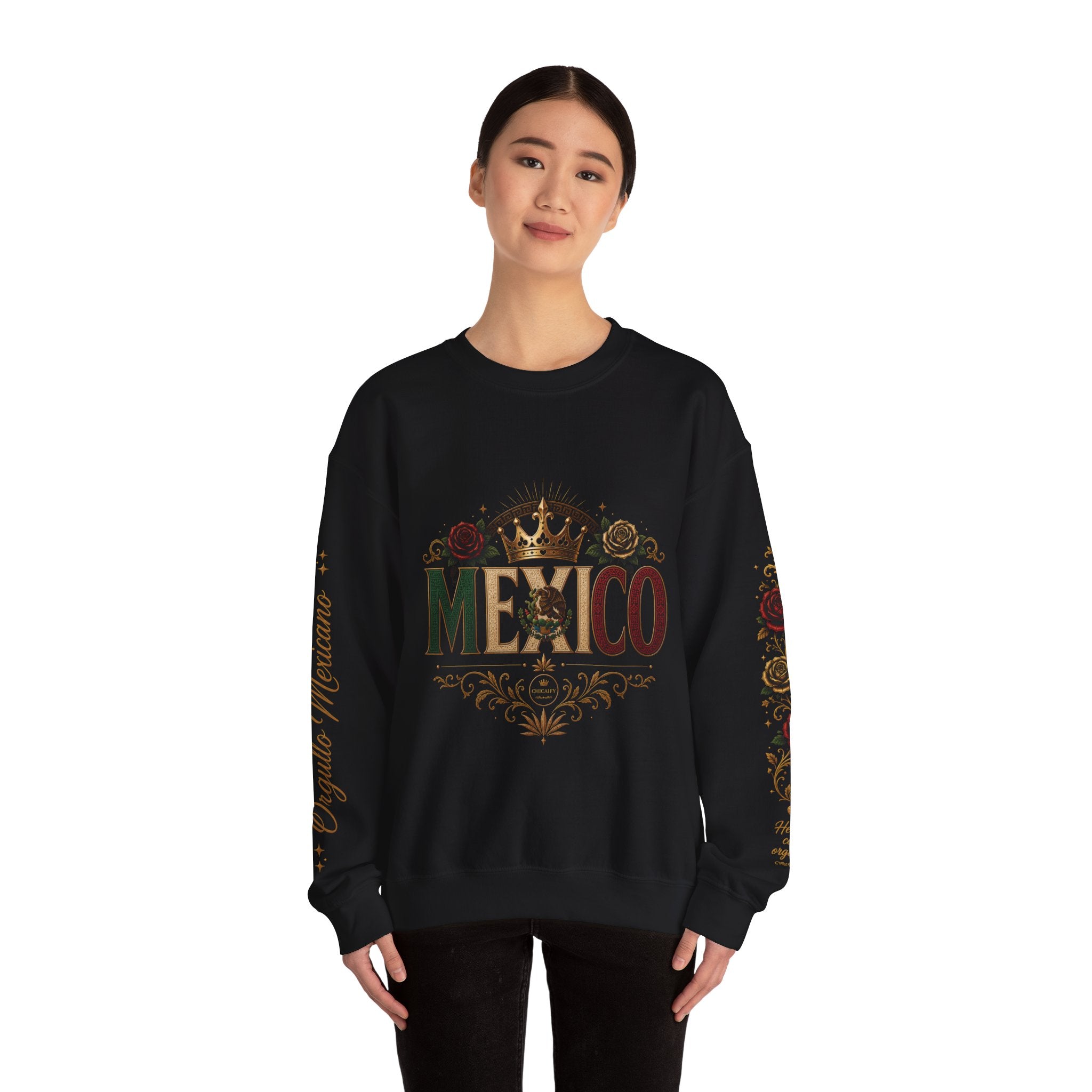 Orgullo Mexicano Crewneck Sweatshirt - Viva México Graphic Pullover