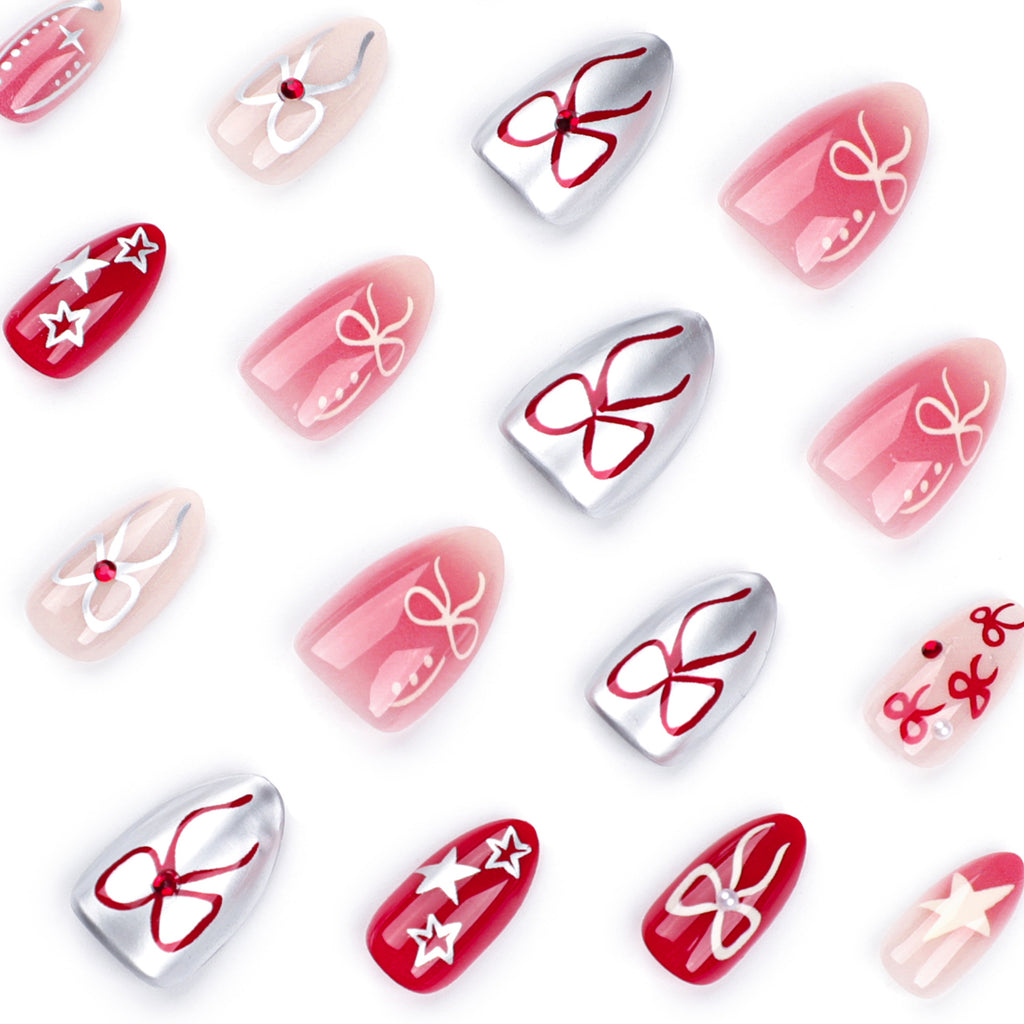 Crystal Cross Press-On Nail Set