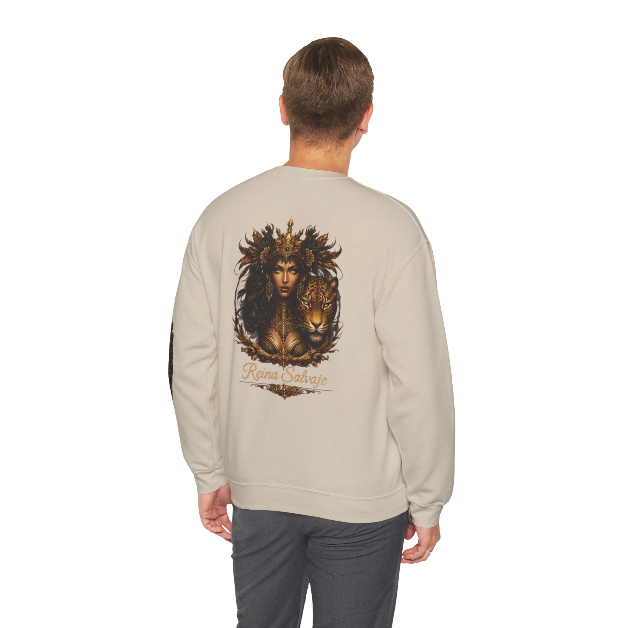 Reina Salvaje – Jaguar Queen Crewneck Sweatshirt – "Reina Salvaje" Graphic