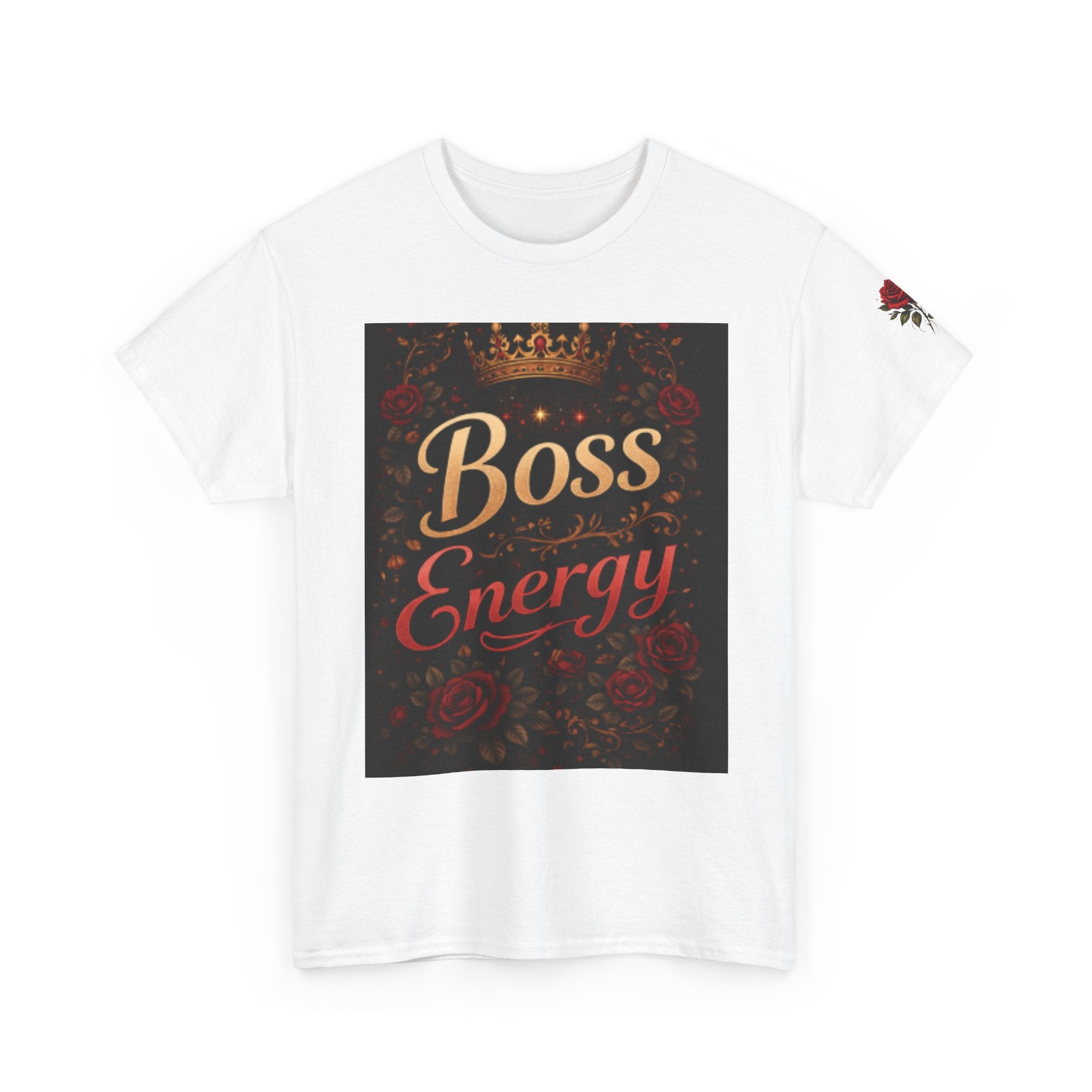 Boss Energy T-Shirt – Floral Crown Graphic Tee for Empowered Women